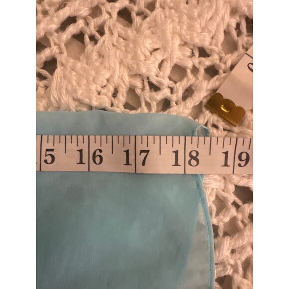 Chico’s Light Blue Blouse Size 1 (M/8-10) Polyester Shell Rayon Lining - Picture 5 of 7